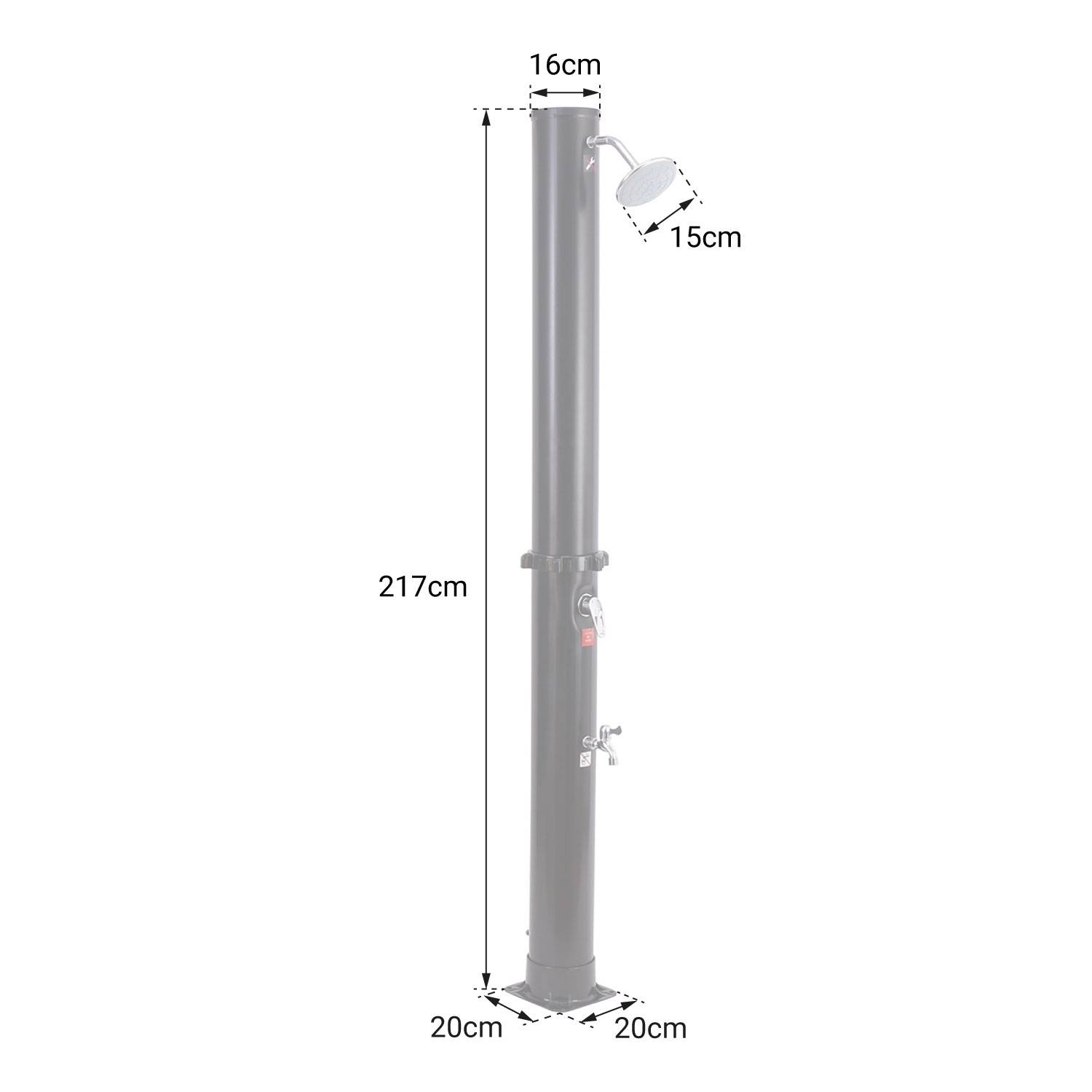 Douche solaire FIDGI noire 35L - HAPPY GARDEN - Image 7