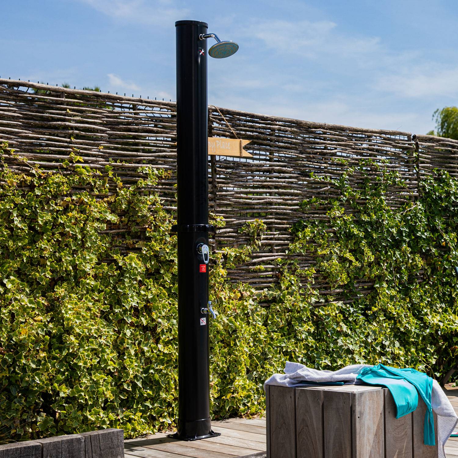 Douche solaire FIDGI noire 35L - HAPPY GARDEN - Image 2