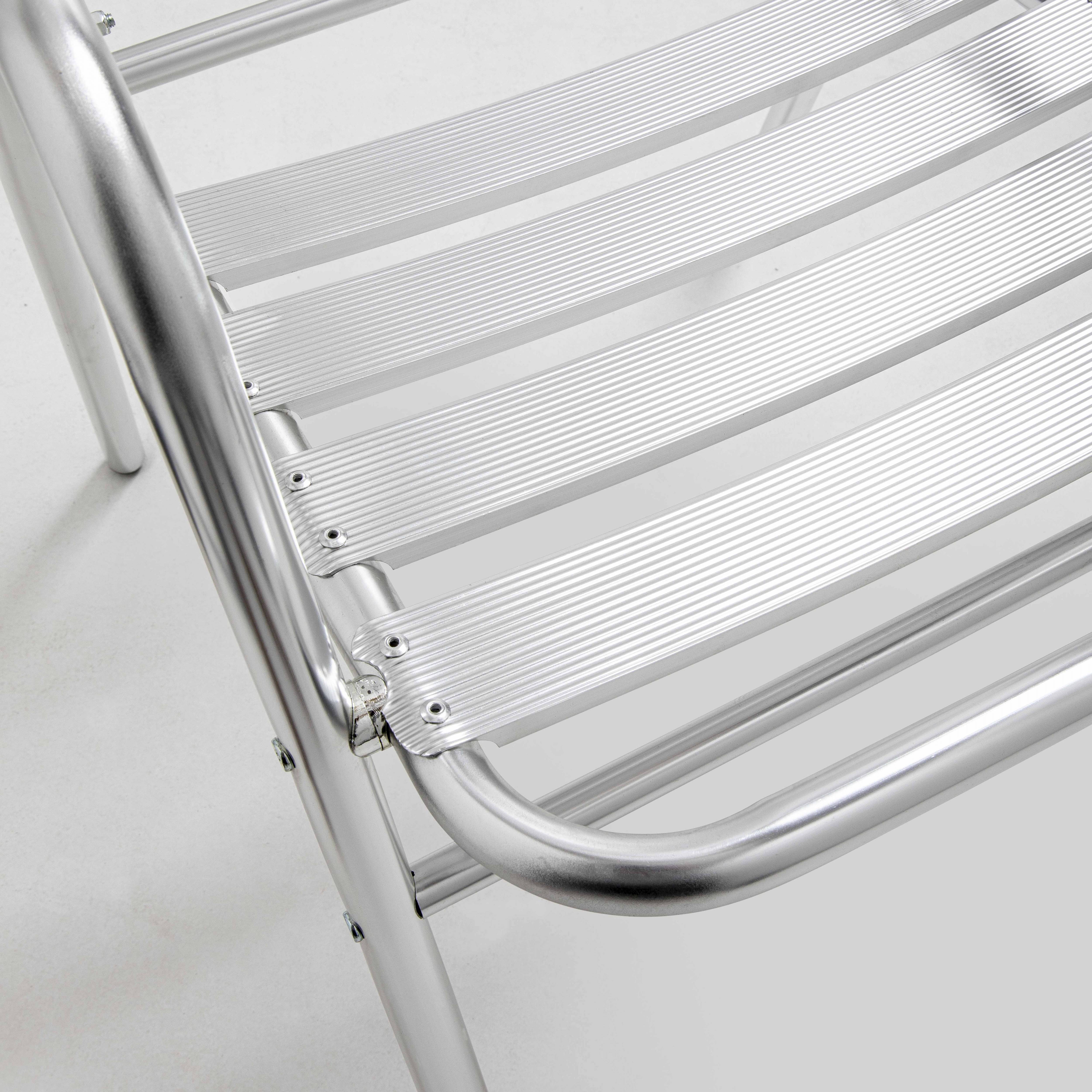 Oviala - Chaise de jardin empilable en aluminium gris clair Nothing Hill - Oviala - Image 6