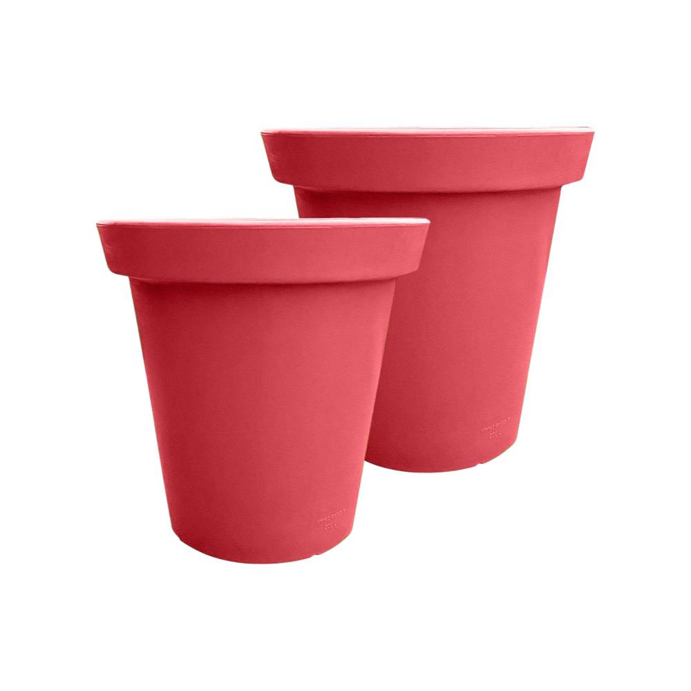 Pot de fleurs rond xxl delight 200l - lot de 2 - plast'up rotomoulage - Image 1
