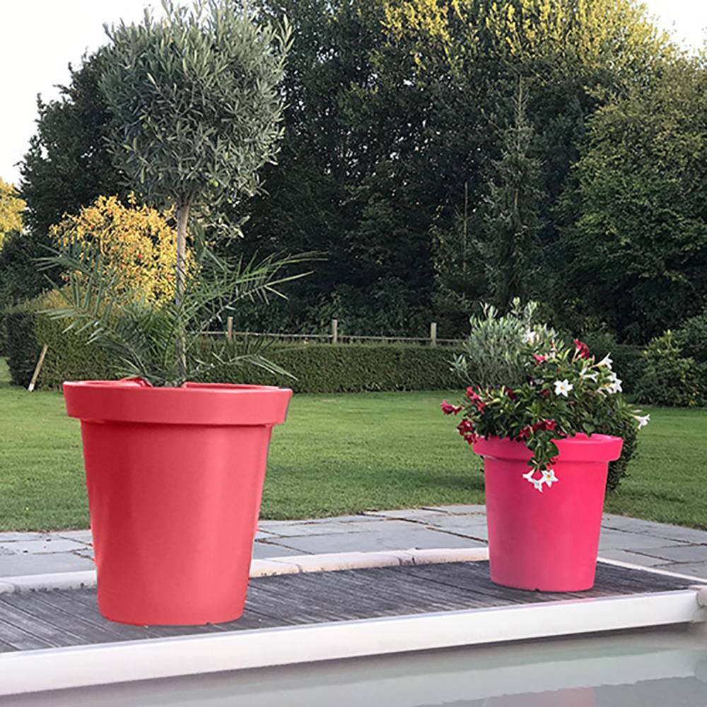 Pot de fleurs rond xxl delight 200l - lot de 2 - plast'up rotomoulage - Image 4