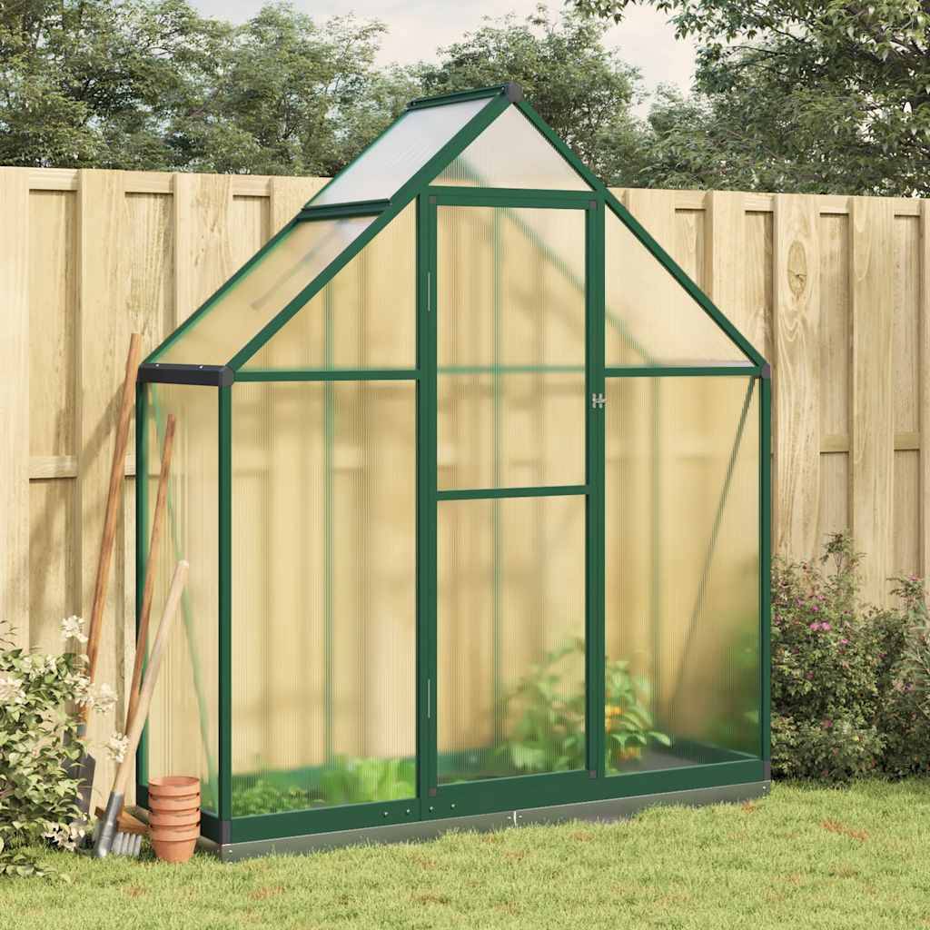 Vidaxl - Serre avec cadre de base vert 169x58x202 cm aluminium vidaXL 4005820 - Image 1