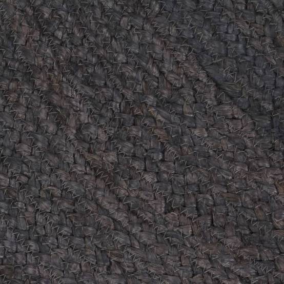 Grand Tapis Rond en Jute Tressé Artisanal Durable pour Décoration Intérieure Gris Foncé 210 cm – ComfortXL Outdoor Living - Image 5