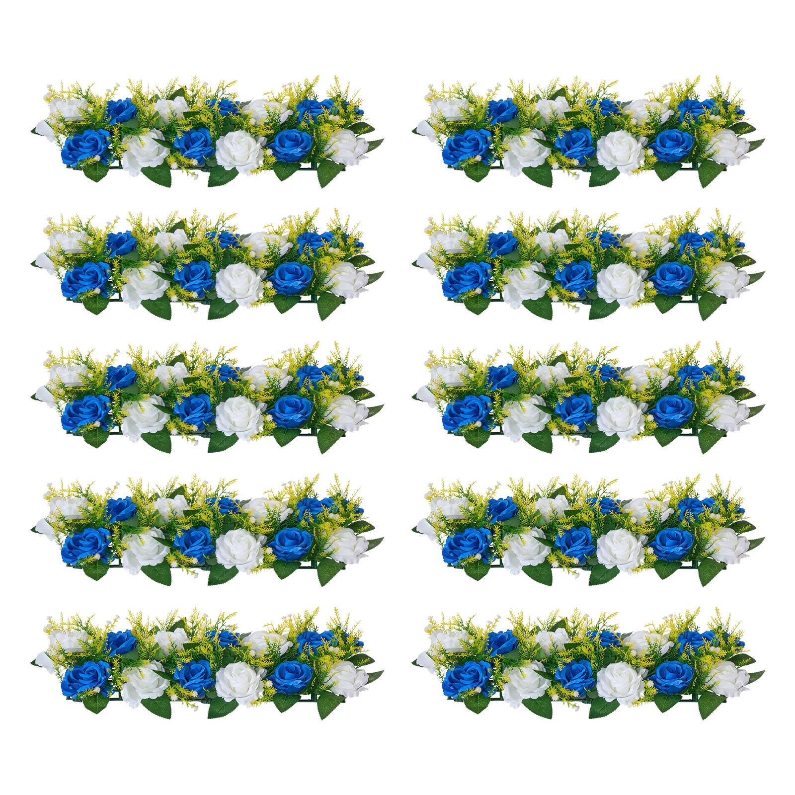 Vevor - VEVOR Composition Florale Artificielle Linéaire Mariage Lot de 10 50x22x12 cm - Image 1