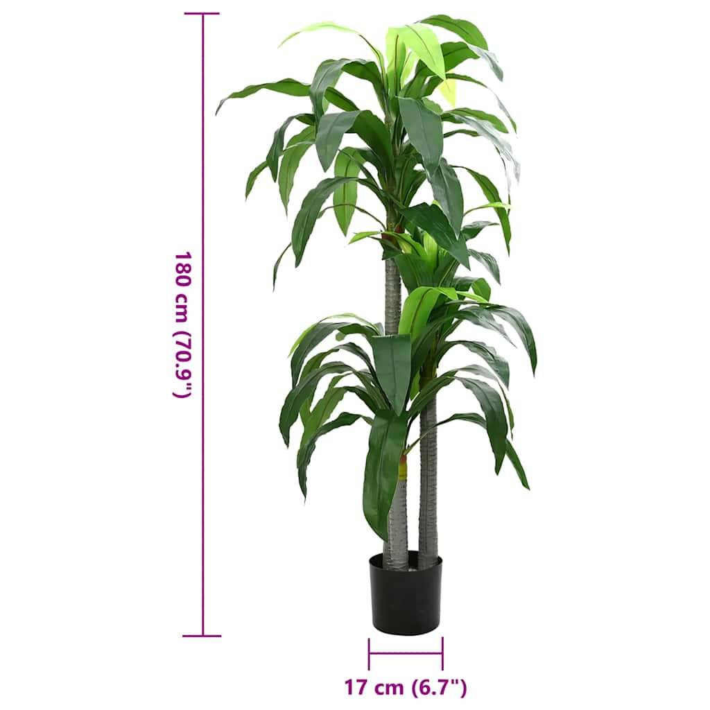 Dracaena artificiel bambou et PEVA vert 17 x 17 x 180 cm - PANGIVO - Image 5
