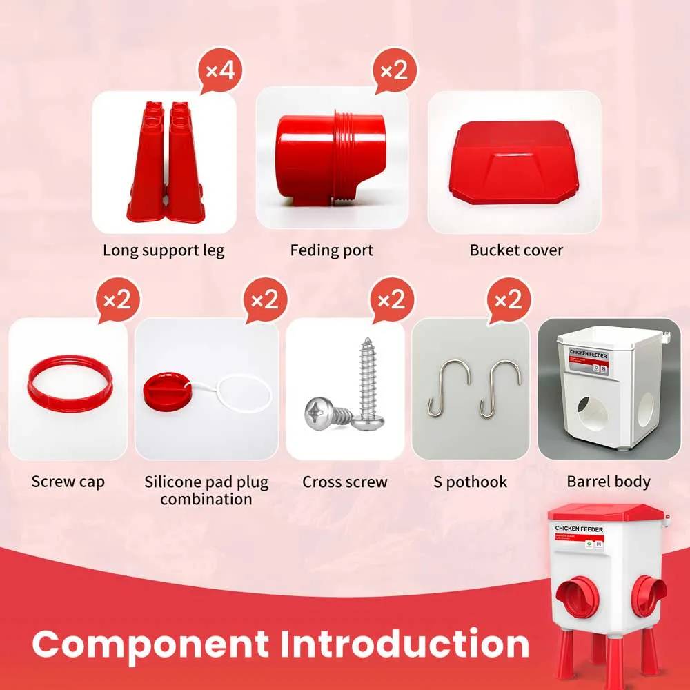 Kit mangeoire 12 kg + abreuvoir 11 L pour poule anti gaspi - Image 3