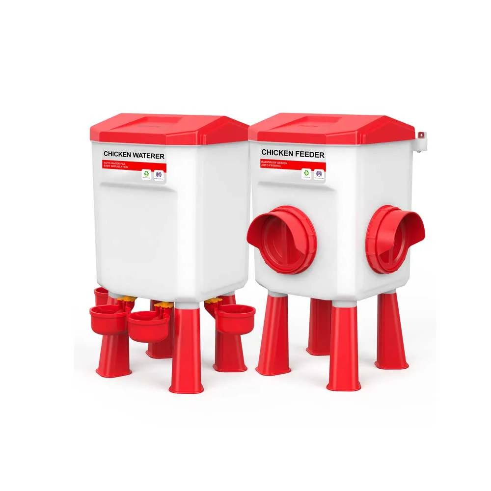 Kit mangeoire 12 kg + abreuvoir 11 L pour poule anti gaspi - Image 1