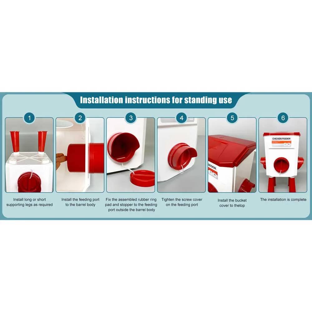 Kit mangeoire 12 kg + abreuvoir 11 L pour poule anti gaspi - Image 7