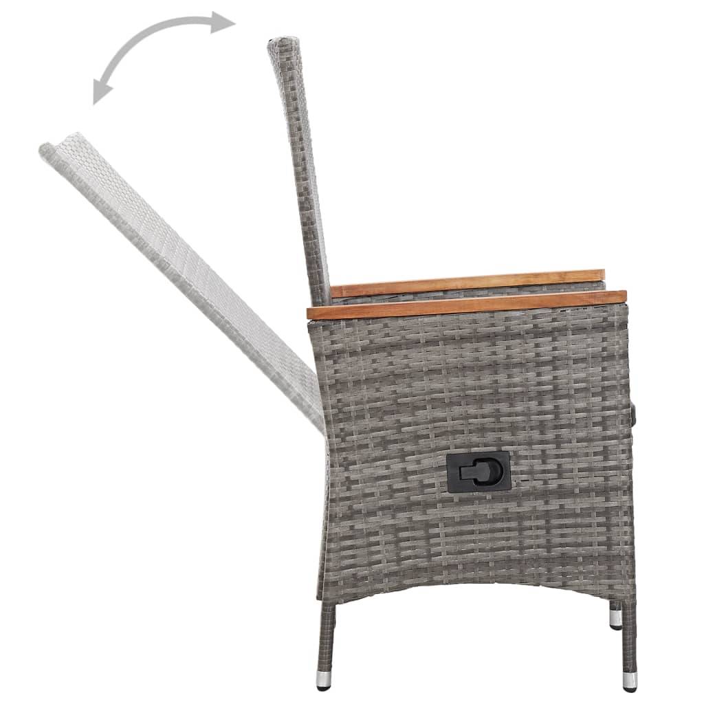 Vidaxl - Salon de jardin 7 pcs avec coussins Résine tressée Gris vidaXL 46039 - Image 8