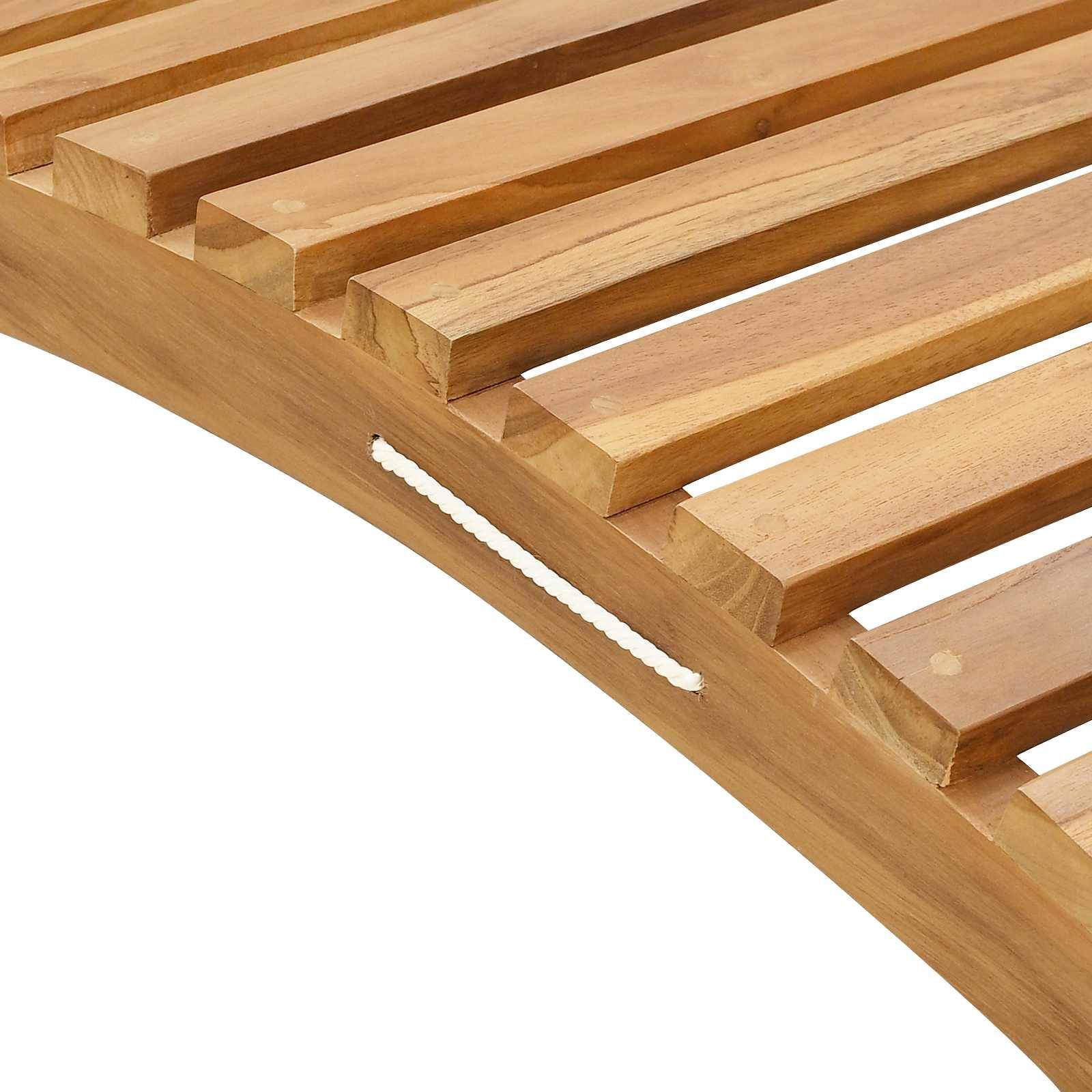 PANGIVO - Transat Bois de teck massif Marron 198 x 55 x 58,5 cm, Poids :16.42kg - PANGIVO - Image 9