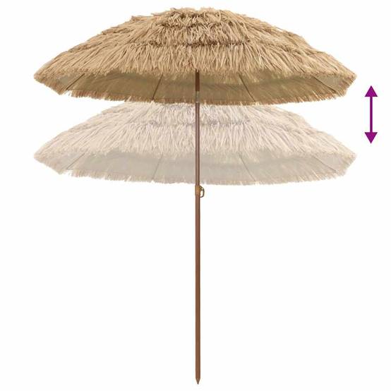 Parasol de jardin naturel polypropylène polyester 160 x 160 x 196 cm - PANGIVO - Image 5