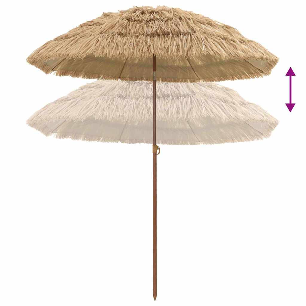Parasol de jardin naturel polypropylène polyester 160 x 160 x 196 cm - PANGIVO - Image 5