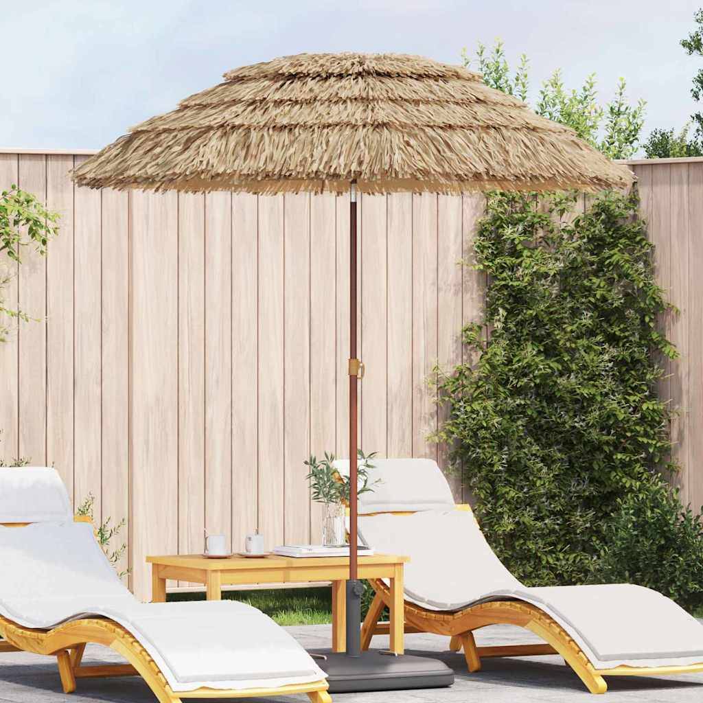 Parasol de jardin naturel polypropylène polyester 160 x 160 x 196 cm - PANGIVO - Image 1