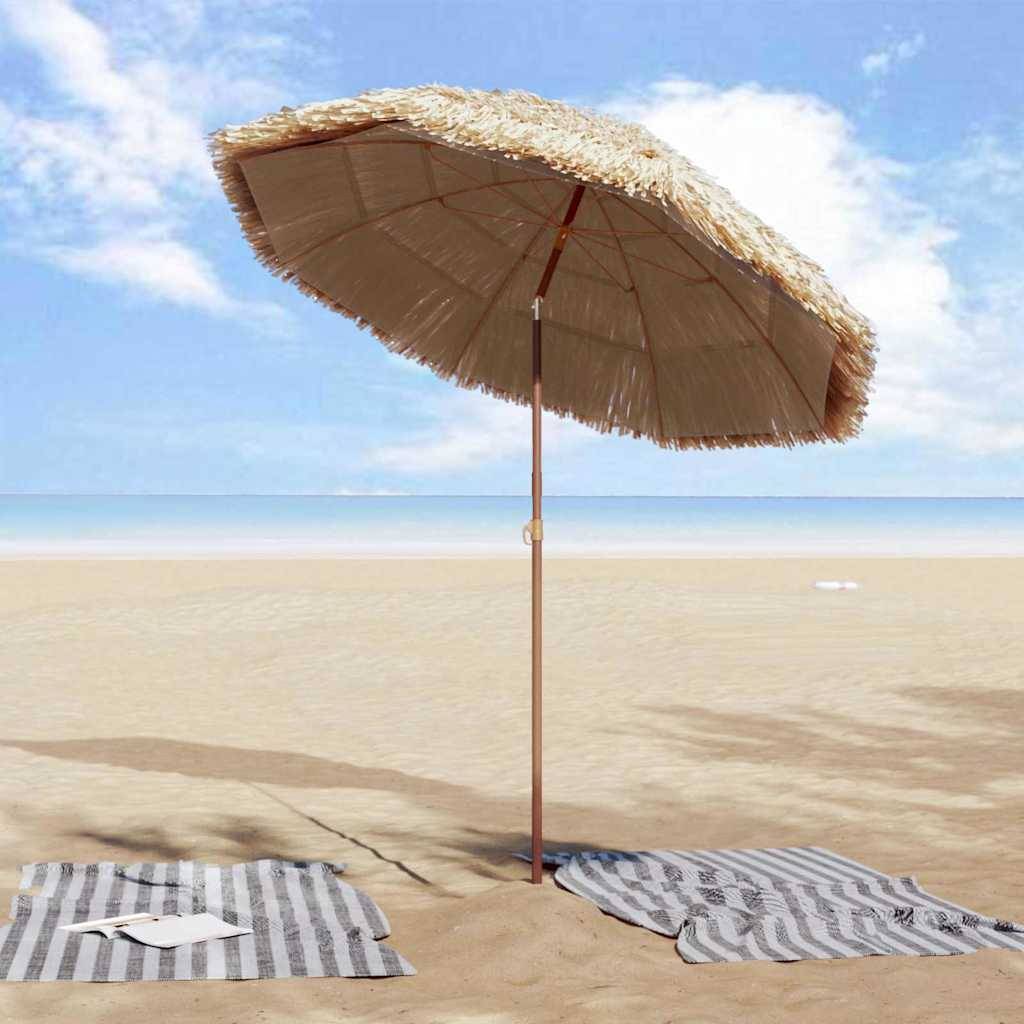 Parasol de jardin naturel polypropylène polyester 160 x 160 x 196 cm - PANGIVO - Image 3