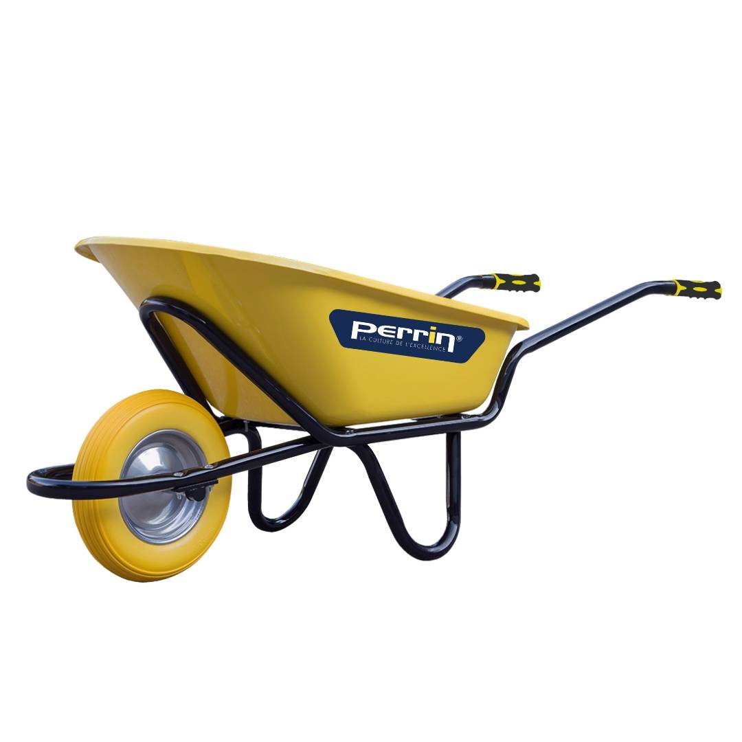 Outils Perrin - Brouette 100 L roue increvable – charge 320 kg châssis renforcé