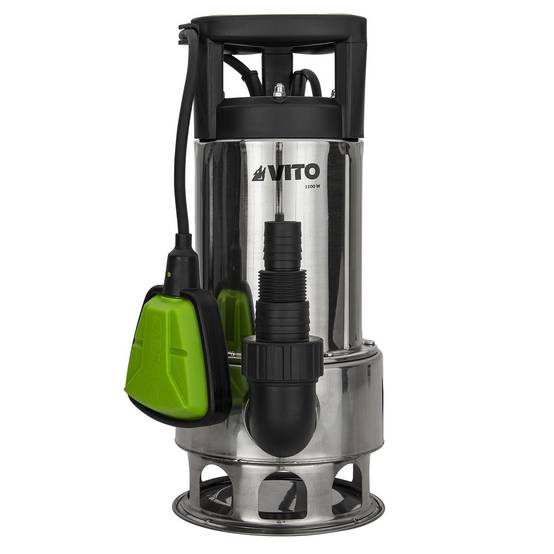 Pompe de relevage Eaux usées 1100W Corps INOX Pompe immergée Egouts Caves VITO - Image 1