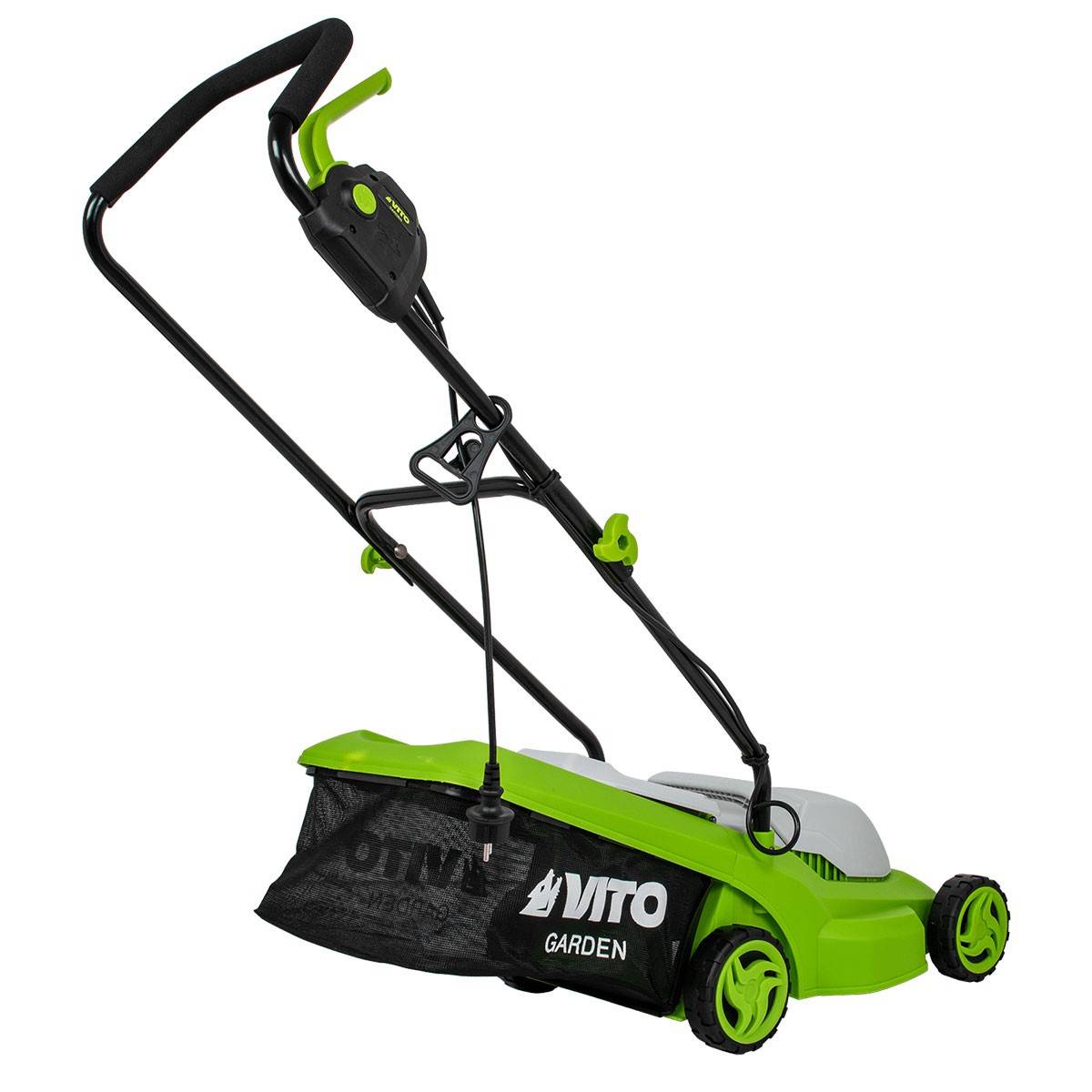 Tondeuse electrique 1200W Surface 300M2 Coupe 32 cm 3 Hauteur de coupe 20-65 mm Bac 30L VITO - Image 7
