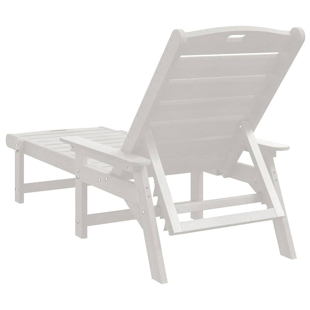 Vidaxl - Transat 2 pcs Blanc 195,5 x 53 x 98,5 cm Polyéthylène vidaXL 3335850 - Image 7