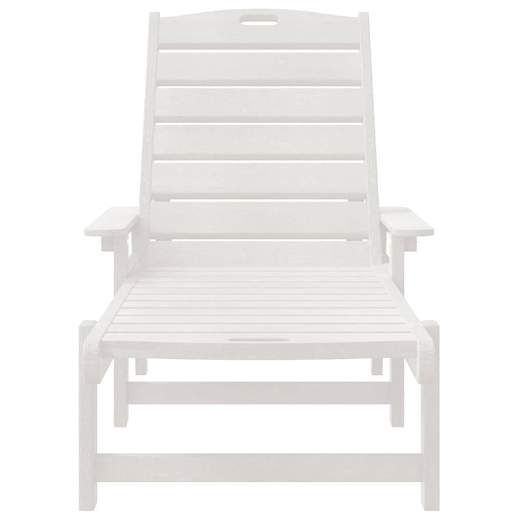 Vidaxl - Transat 2 pcs Blanc 195,5 x 53 x 98,5 cm Polyéthylène vidaXL 3335850 - Image 5