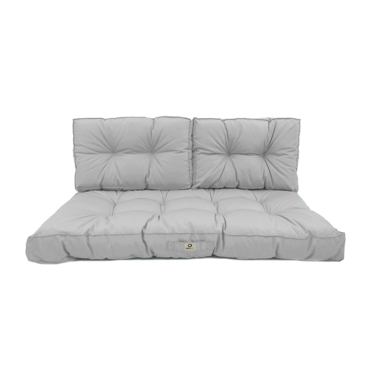 Coussins pour salon de jardin capitonné 100x50cm gris galet - Déco arts - Image 6