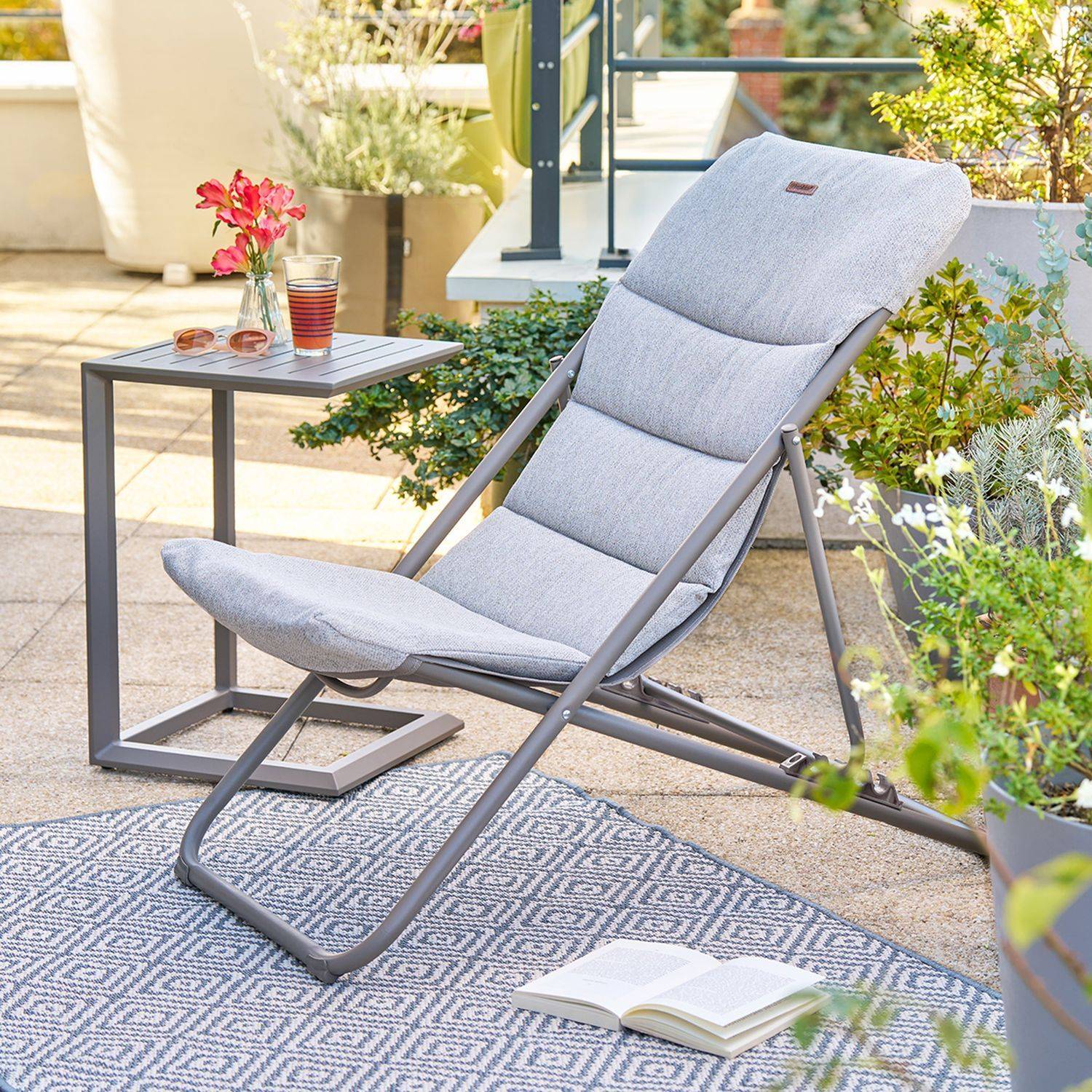Hesperide - Lot de 2 chiliennes de jardin pliante NILLIA - Hespéride - Image 2