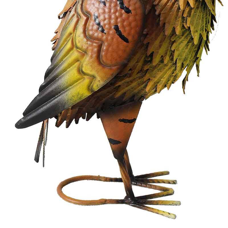 La Grande Prairie - Figurine hibou plume de feu 20x13x37cm - Image 4