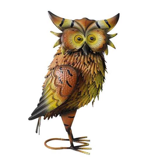 La Grande Prairie - Figurine hibou plume de feu 20x13x37cm - Image 3