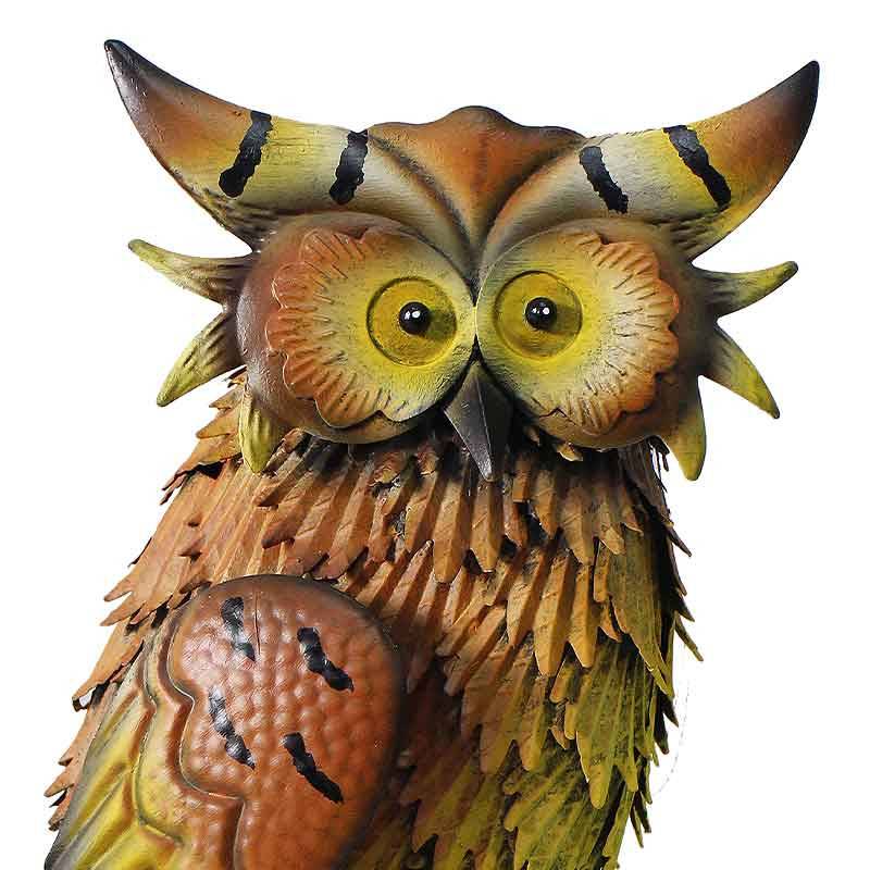 La Grande Prairie - Figurine hibou plume de feu 20x13x37cm - Image 2