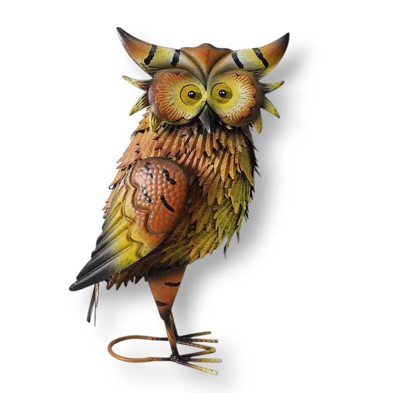 La Grande Prairie - Figurine hibou plume de feu 20x13x37cm - Image 1