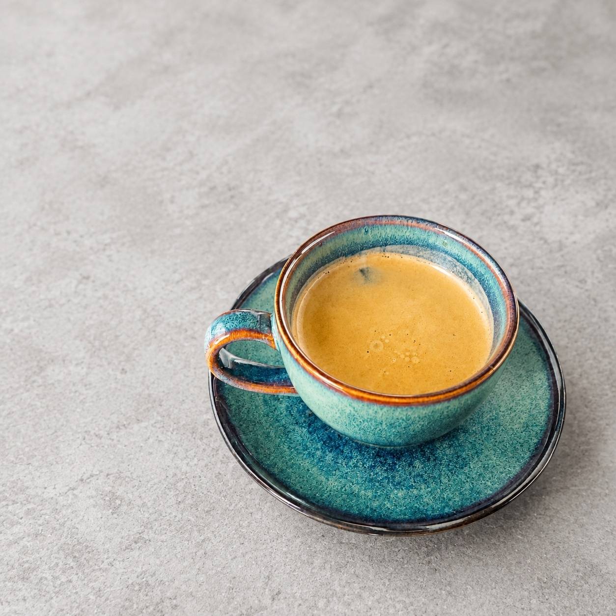 Tasses à Espresso avec Sous-tasses Multicolore Artisanales Lot de 4 Porcelaine - Image 7