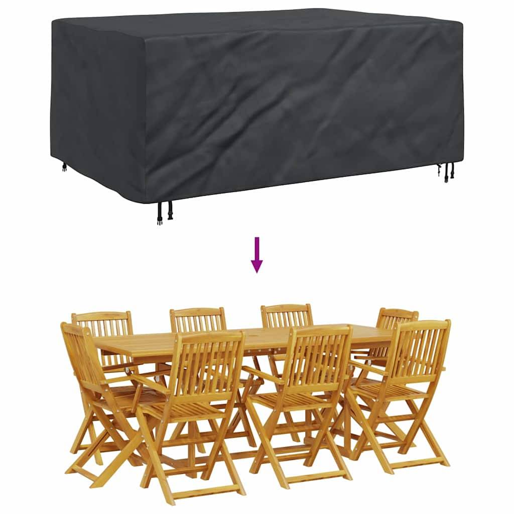 ComfortXL - Housse de mobilier de jardin Tissu Oxford 210D Légère Étanche pour Salon de Jardin Noir 230x165x80 cm – ComfortXL Outdoor Living - Image 5