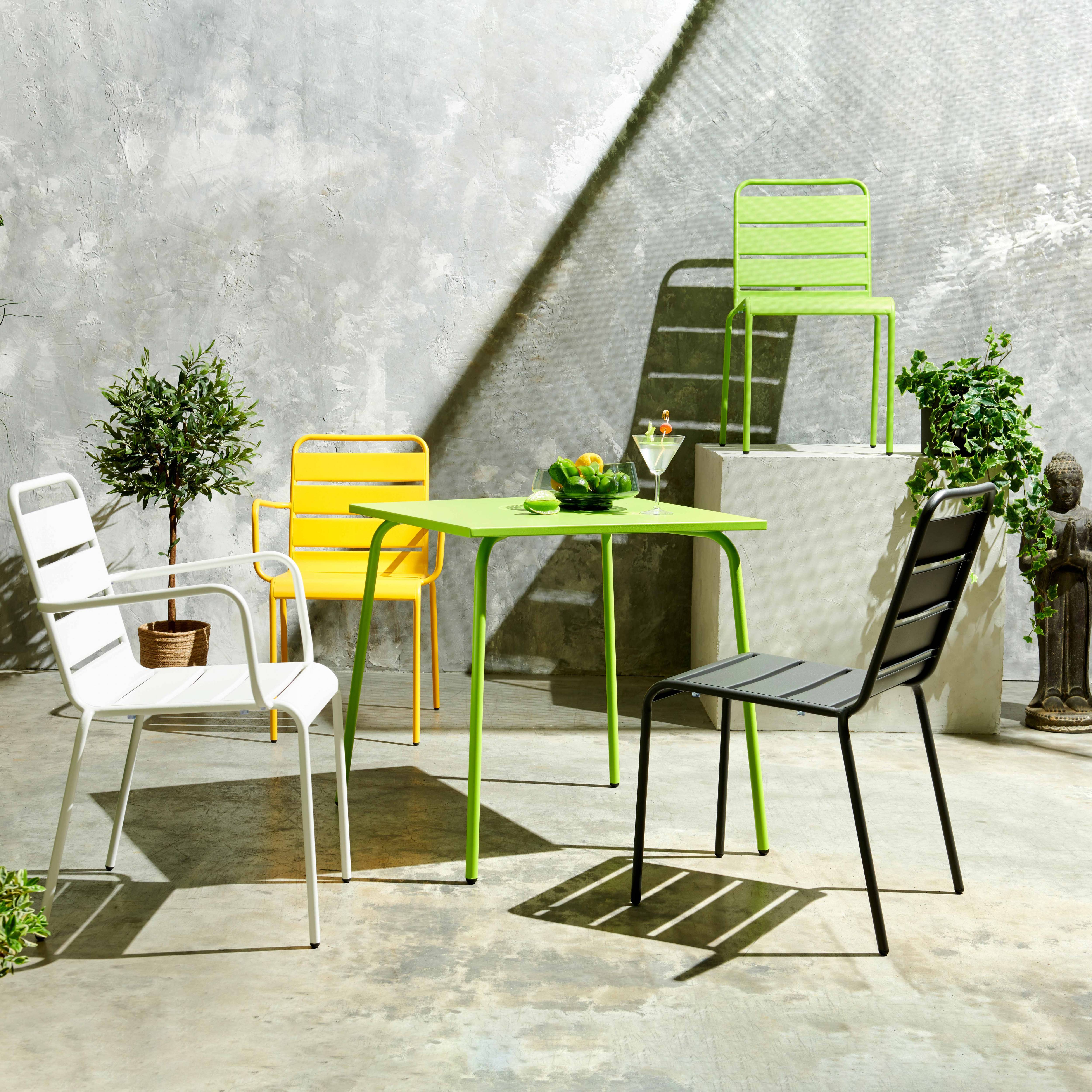Oviala - Chaise de jardin en métal vert Palavas - Oviala - Image 6