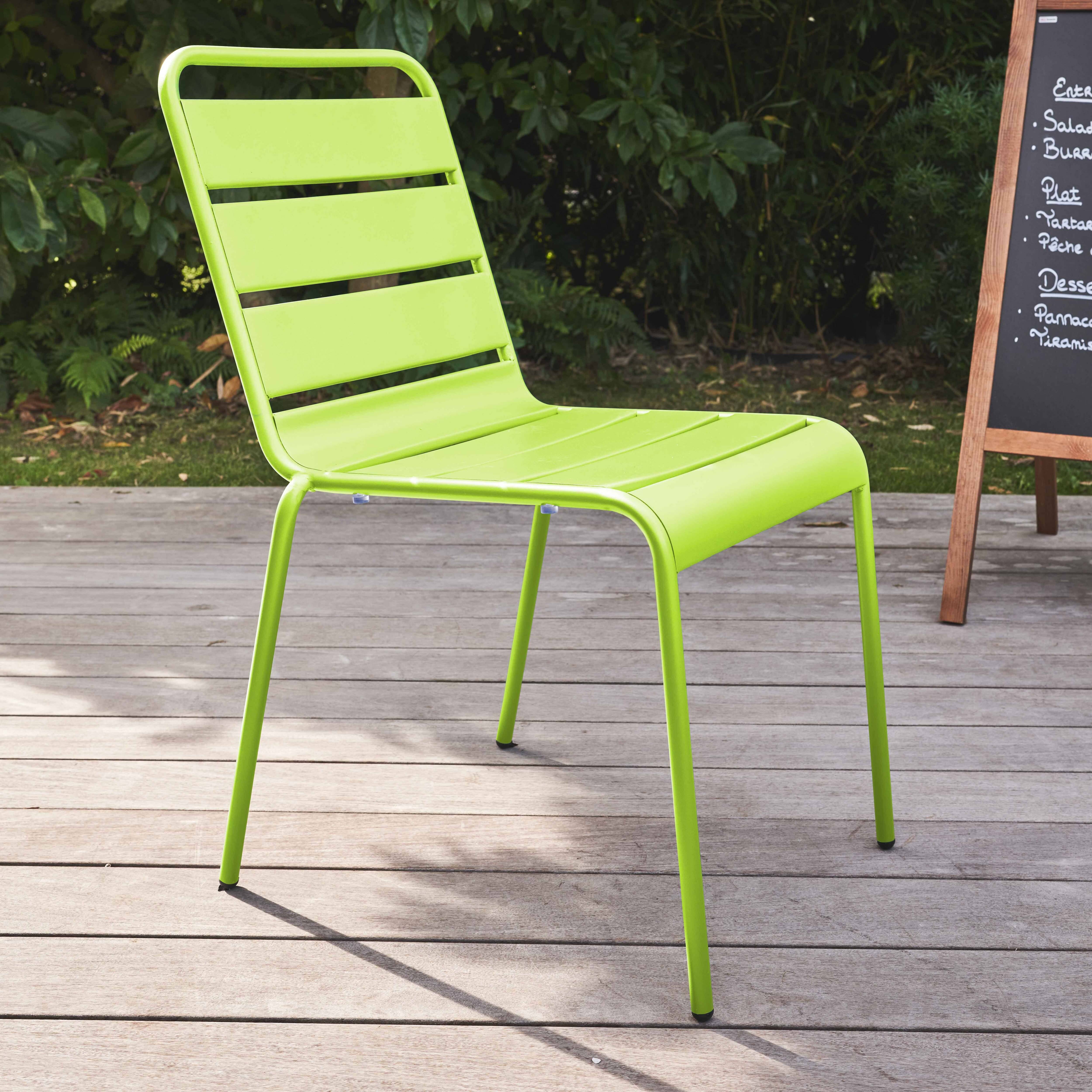 Oviala - Chaise de jardin en métal vert Palavas - Oviala - Image 2