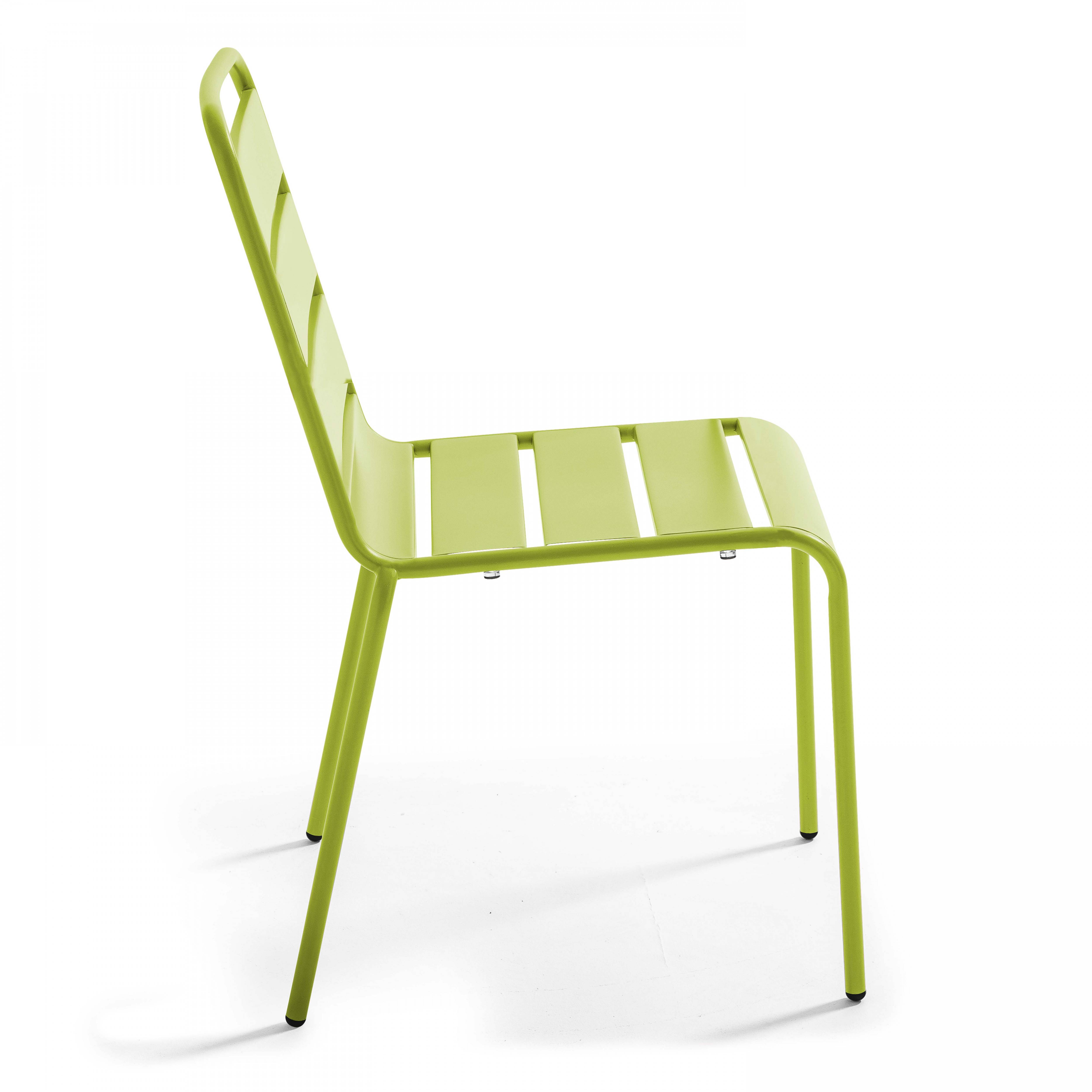 Oviala - Chaise de jardin en métal vert Palavas - Oviala - Image 4