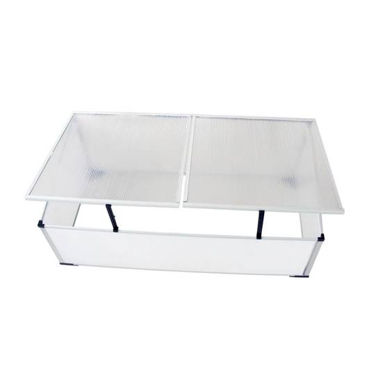 Serre Froide Châssis Jardin Polycarbonate Aluminium Protection Semis 110x55x41 cm - ComfortXL Outdoor Living - Image 5
