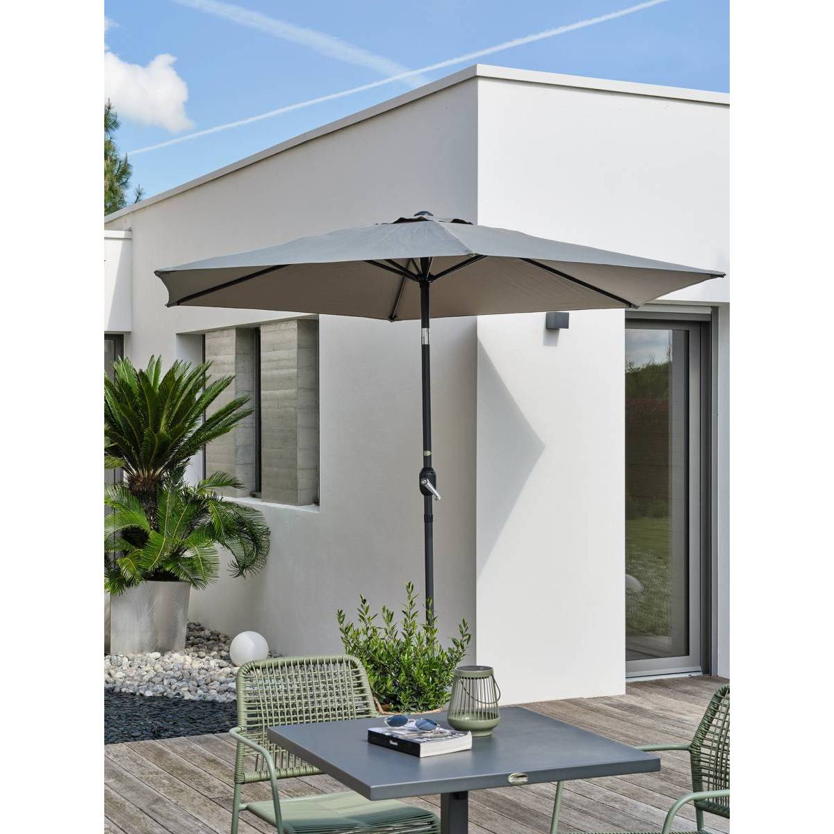 Dcb Garden - Parasol Inclinable à Manivelle "Marbella" 270cm Kaki - Image 3