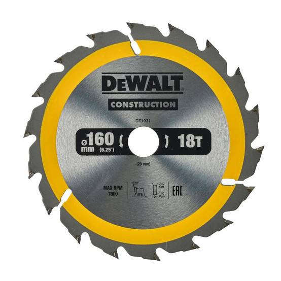 Lame scie circulaire portative 184x16 mm 28 Dents Extrême workshop DEWALT - DT4031-QZ - Image 1
