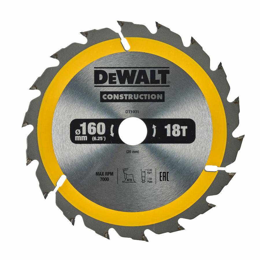 Lame scie circulaire portative 184x16 mm 28 Dents Extrême workshop DEWALT - DT4031-QZ - Image 1