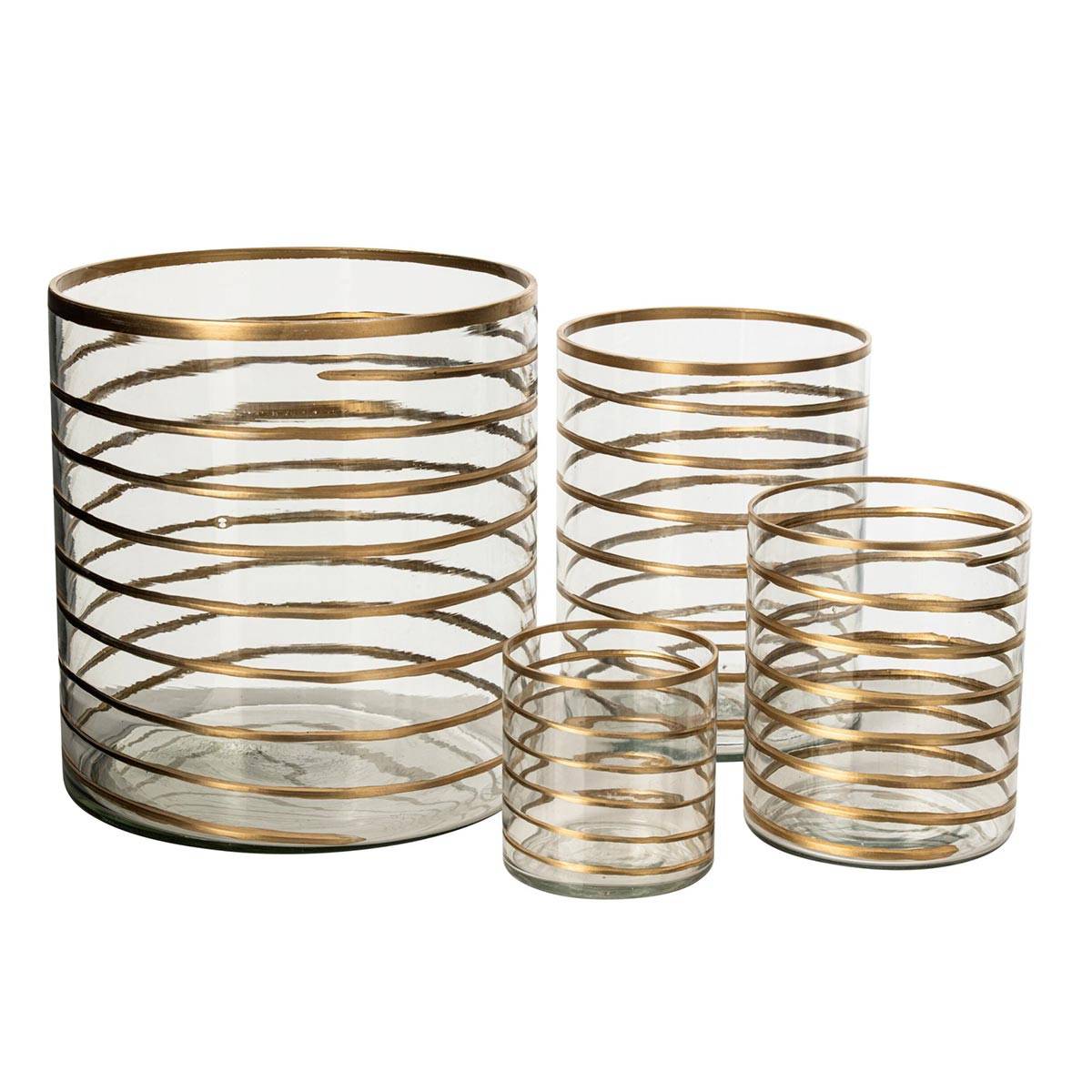 J-Line - Photophore Design en Verre "Daria" 20cm Transparent - Image 3