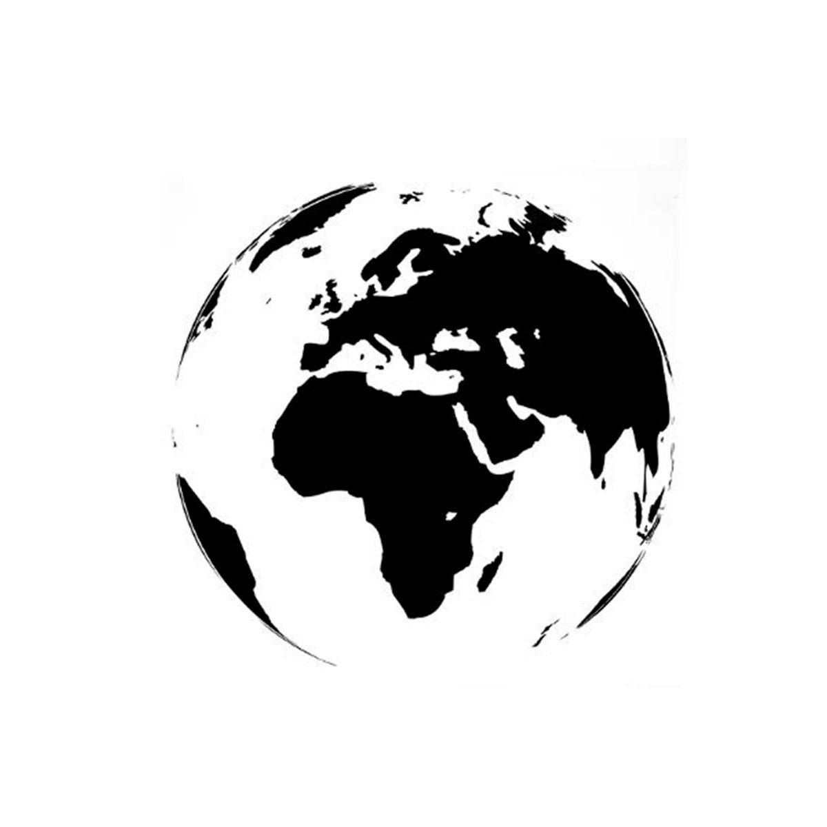 Atmosphera - Sticker Plat Déco "Carte" 60cm Noir & Blanc