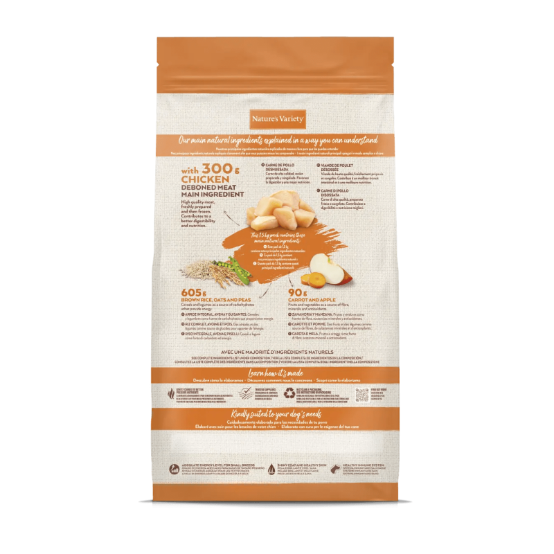 CROQUETTE CHIEN - ORIGINAL MINI POULET - NATURE'S VARIETY 1,5 kg - Image 2