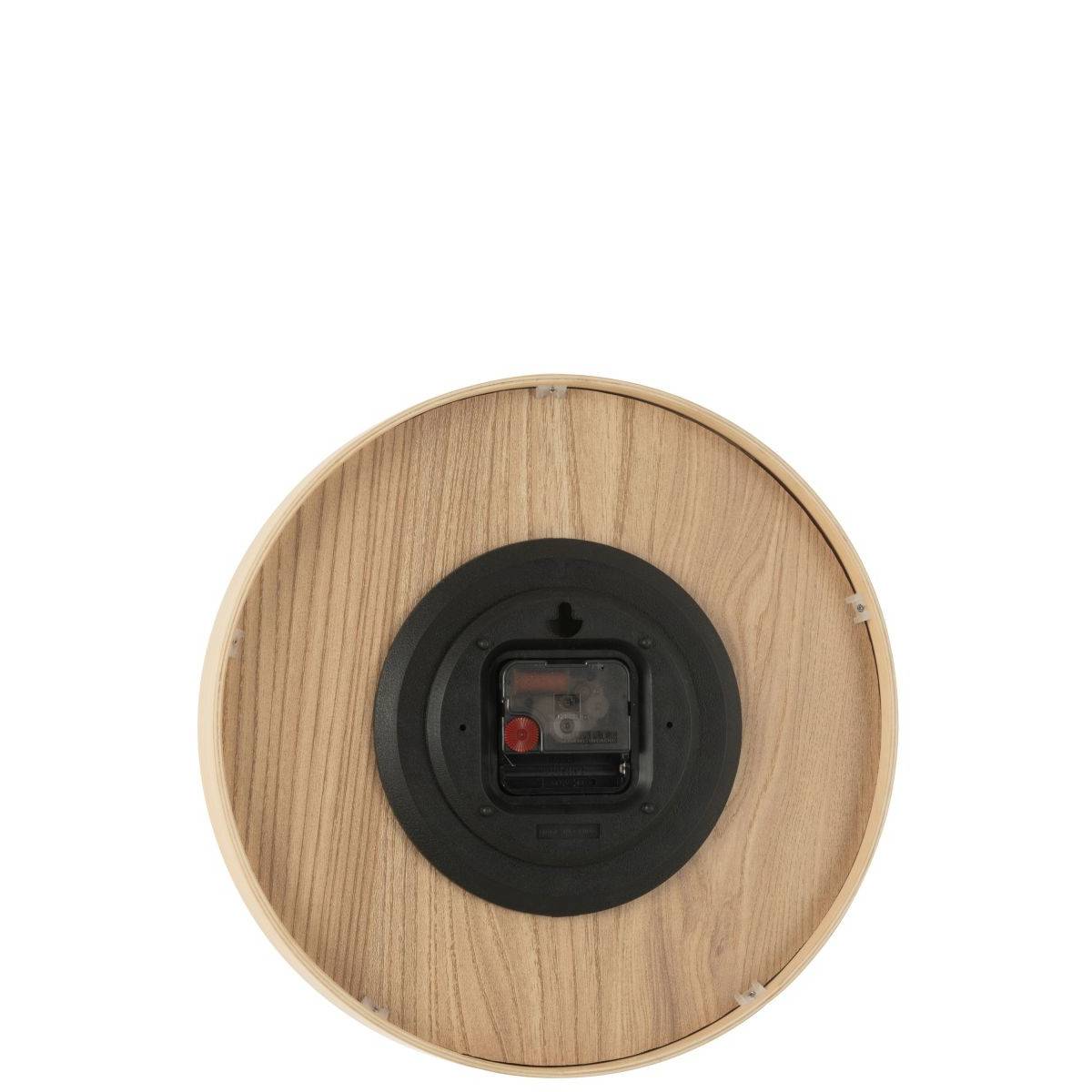 J-Line - Horloge Murale en Bois "Marion" 30cm Naturel - Image 3