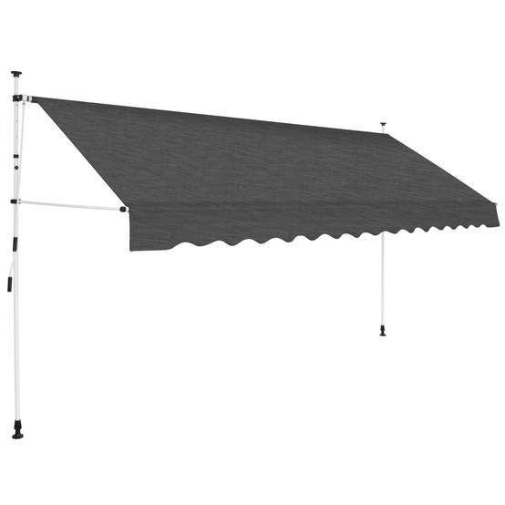 Store Banne - Auvent manuel rétractable 400 cm Anthracite - MEUBLE PRO - Image 2