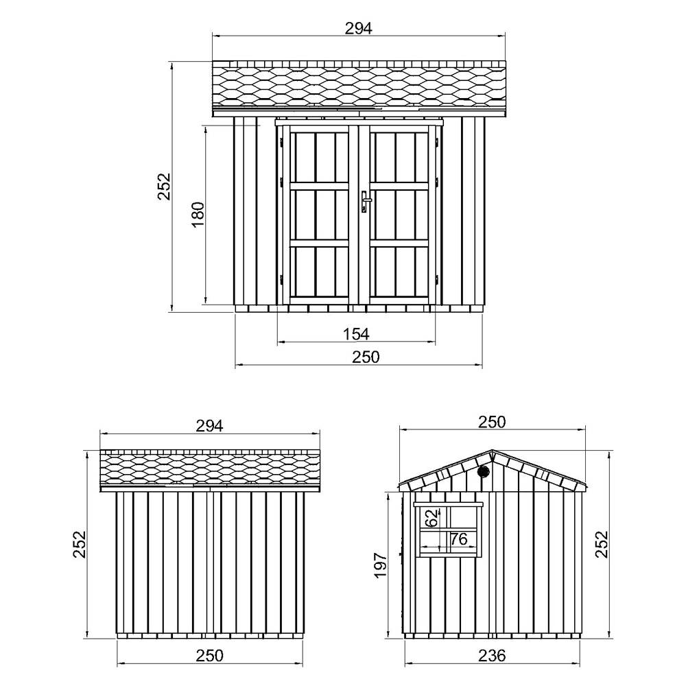 Timbela - Abri de Jardin Qualité Premium 5,9 m² - H252x250x294 cm avec un sol et des bardeaux bitumineuxs - Timbela M913A-HARVEST HONEY - Image 6