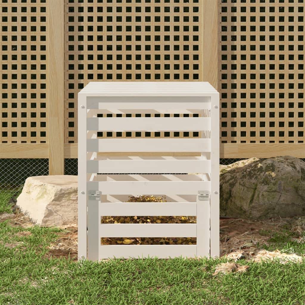 Vidaxl - Composteur Blanc 63,5x63,5x77,5 cm Bois massif de pin vidaXL 823809 - Image 1