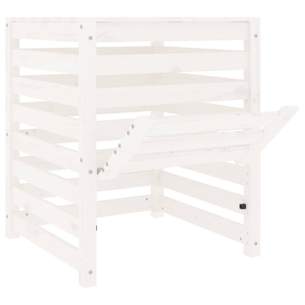 Vidaxl - Composteur Blanc 63,5x63,5x77,5 cm Bois massif de pin vidaXL 823809 - Image 4