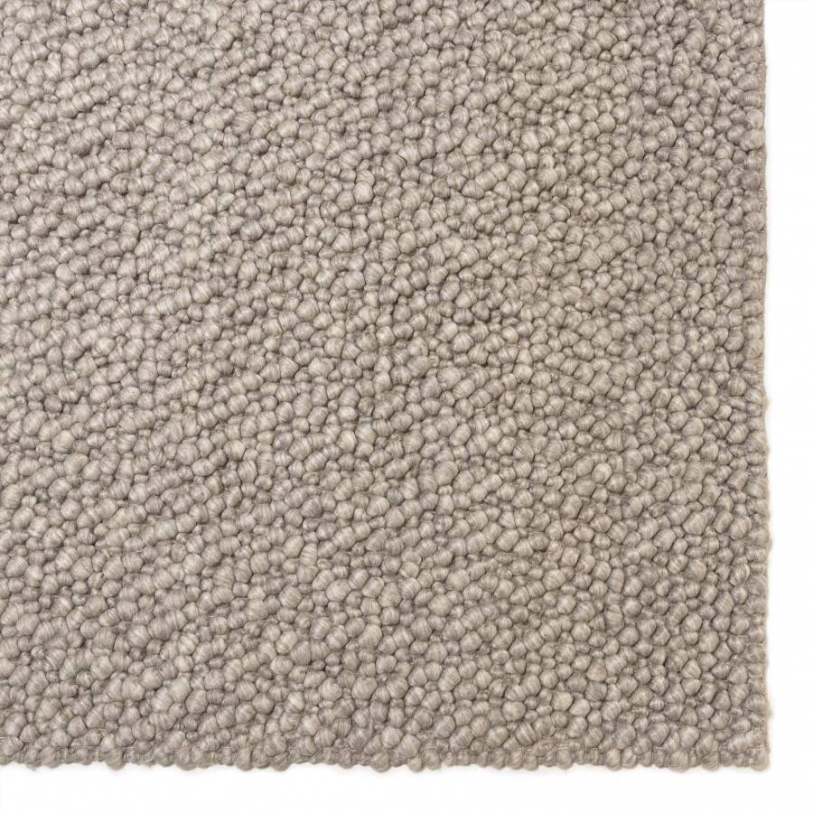 QUENTIN - Tapis rectangulaire 160x230cm en laine bouclée taupe - Image 5