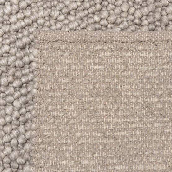 QUENTIN - Tapis rectangulaire 160x230cm en laine bouclée taupe - Image 7