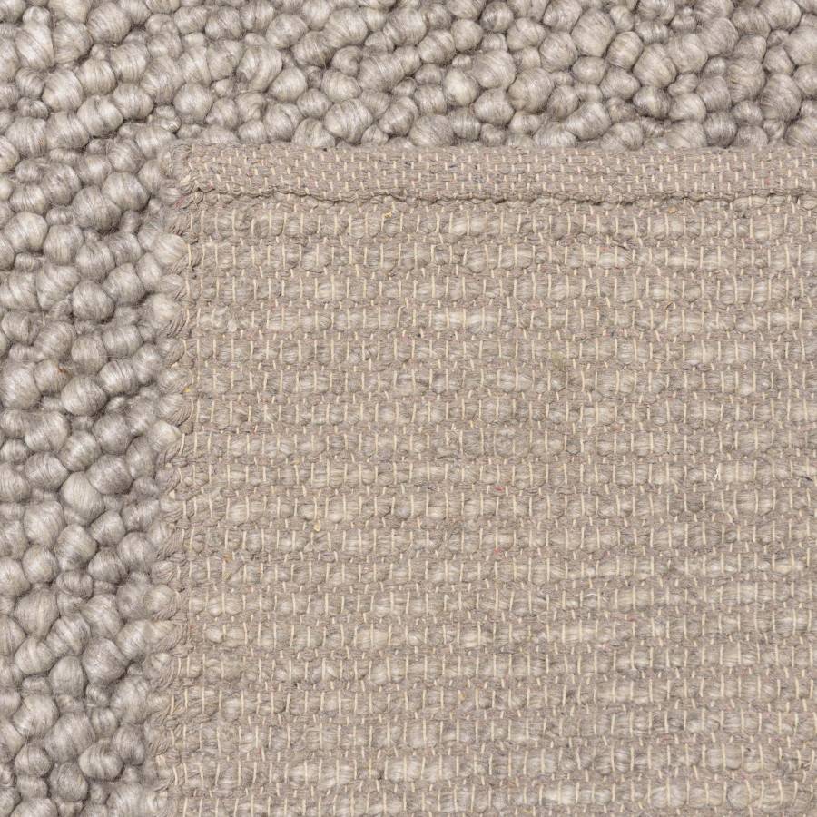 QUENTIN - Tapis rectangulaire 160x230cm en laine bouclée taupe - Image 7