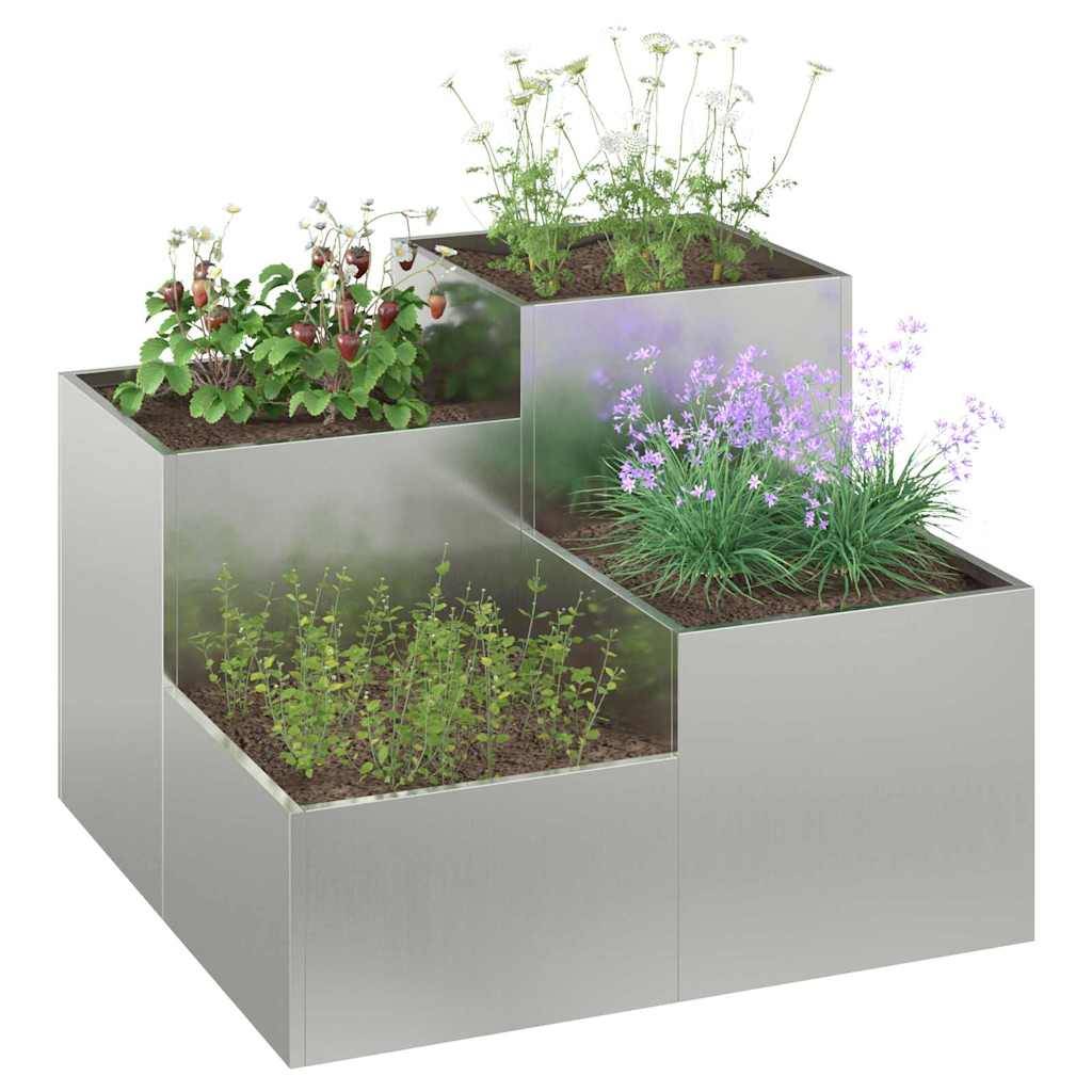 Maison Chic - Cache-pot, Pot De Fleurs Argent 80 x 80 x 60 cm Acier galvanisé g352 - Image 3